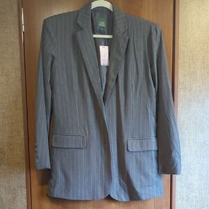 Wild Fable Gray Pinstripe Blazer